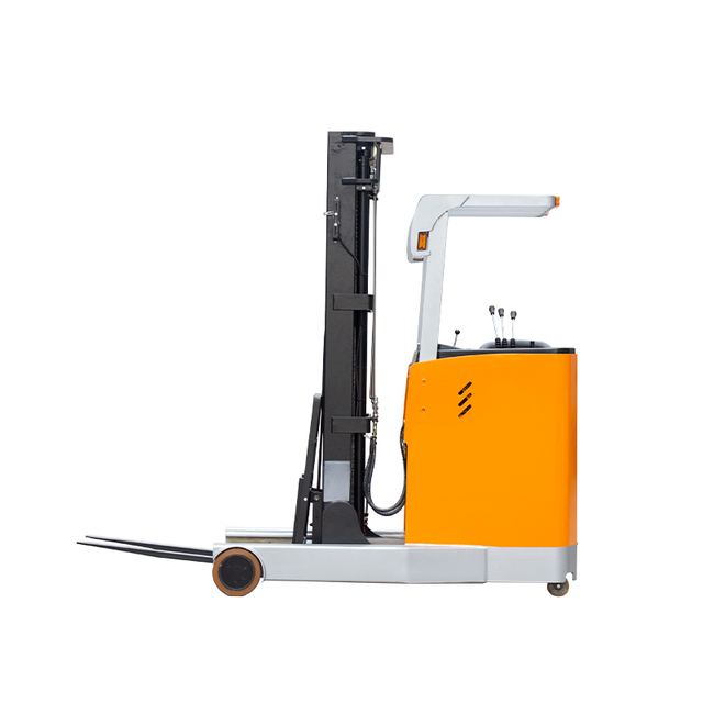 Electric Sit-Down Rider Reach Truck With Steering Wheel
