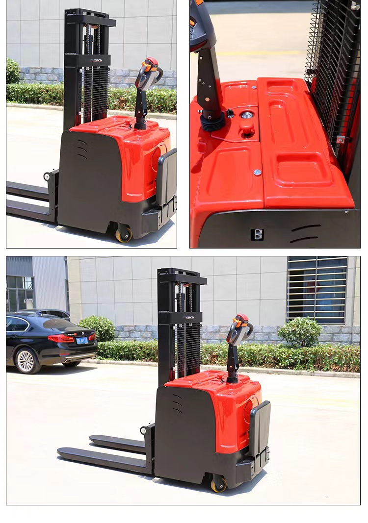 Stand-on stacker truck
